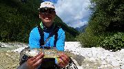 Mark and Marble trout, Slovenia fly fishing